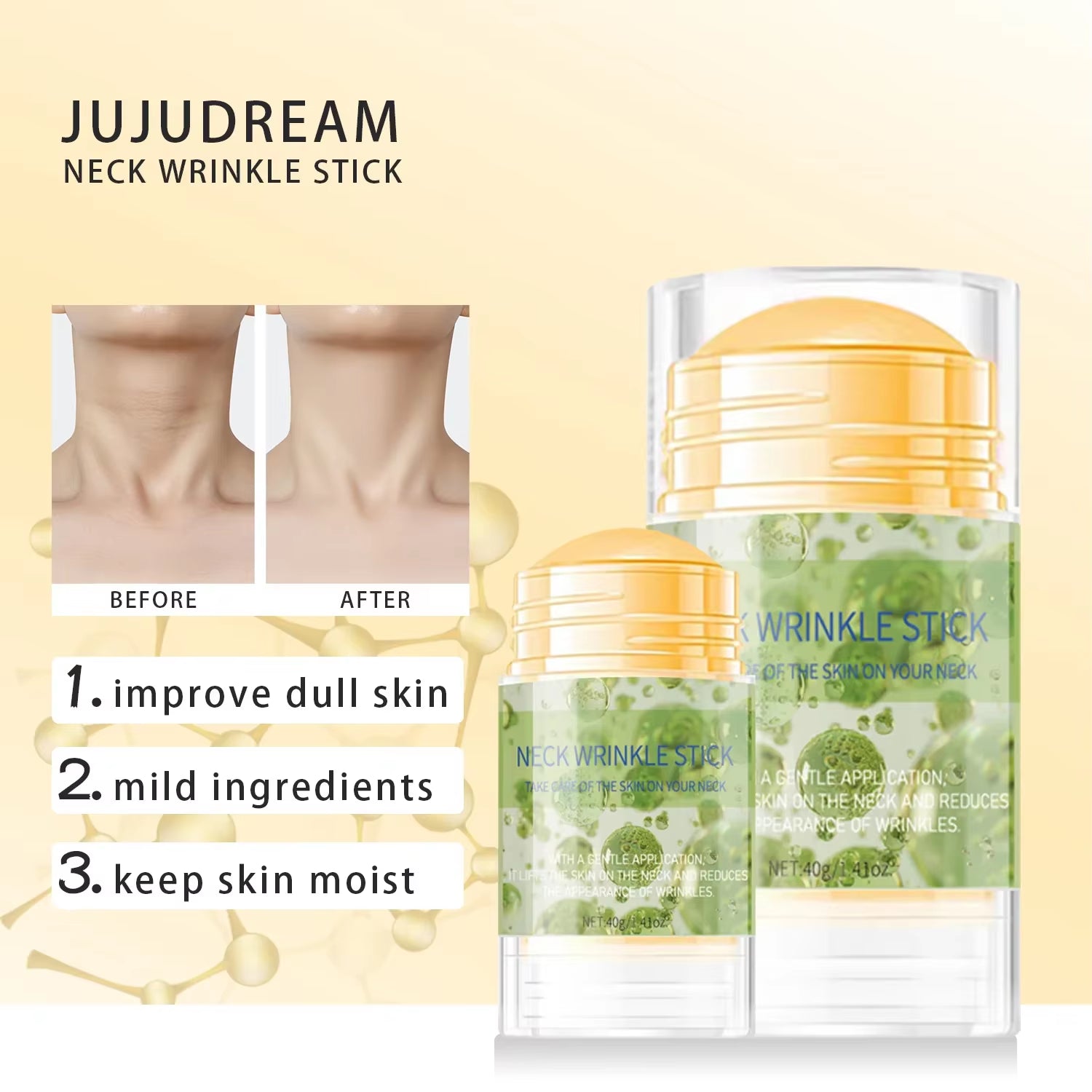 Neck Lifting Cream Stick – Firming, Anti-Wrinkle & Moisturizing Balm for Smooth, Youthful Neck Look, Easy Daily Skincare Use