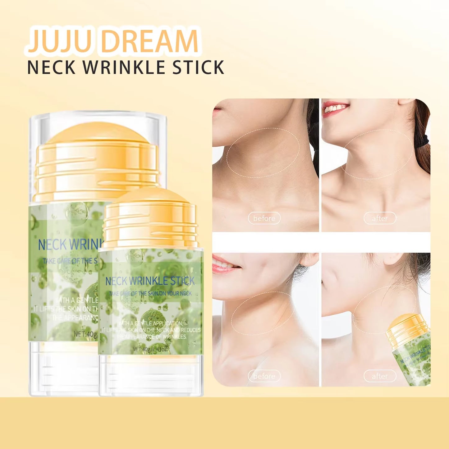 Neck Lifting Cream Stick – Firming, Anti-Wrinkle & Moisturizing Balm for Smooth, Youthful Neck Look, Easy Daily Skincare Use
